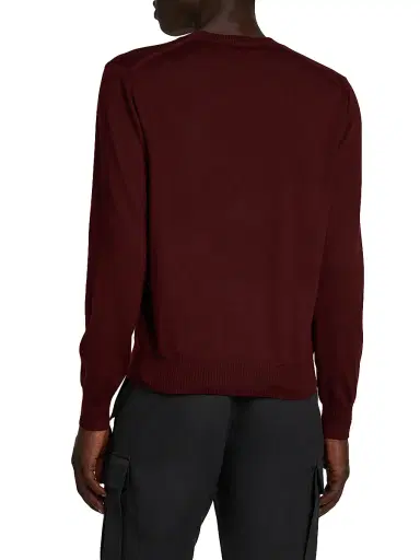 McQueen Men's Wool Crewneck Sweater - Oxblood Fiery Red | Thumbnail 5