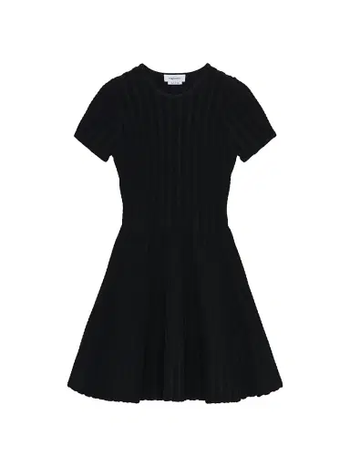 McQueen Women's Rib-Knit Chenille Minidress - Black | Thumbnail 1