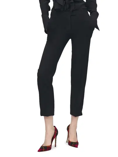 Alexander McQueen Women's Wool Crop Trousers | Thumbnail 3 Alexander McQueen Women's Wool Crop Trousers | Thumbnail 3