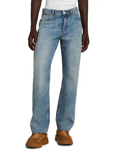 Alexander McQueen Men's Francis Straight-Leg Jeans - Blue Washed - Size 44 | Thumbnail 3