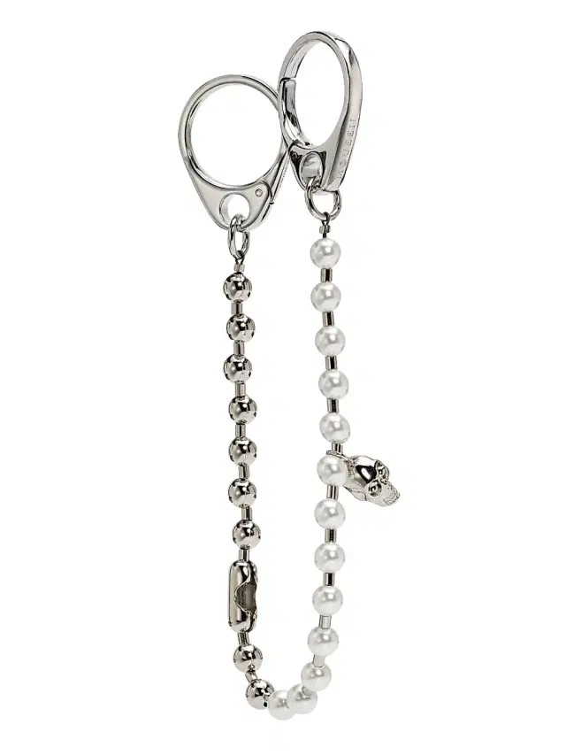 McQueen Women's Skull & Imitation Pearl-Beaded Chain Charm - Pearl