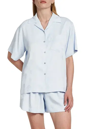 Alexander McQueen Women's Skull Fluid Satin Shirt | Thumbnail 3 Alexander McQueen Women's Skull Fluid Satin Shirt | Thumbnail 3