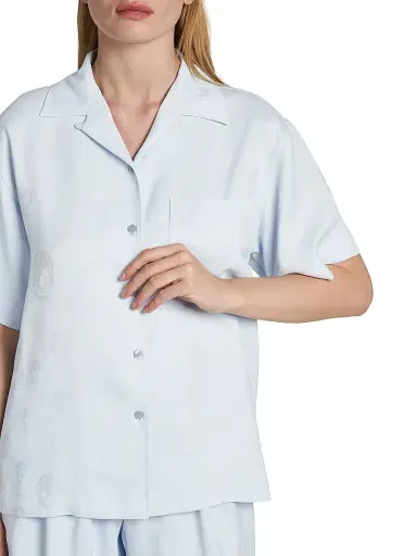 Alexander McQueen Women's Skull Fluid Satin Shirt | Thumbnail 6 Alexander McQueen Women's Skull Fluid Satin Shirt | Thumbnail 6