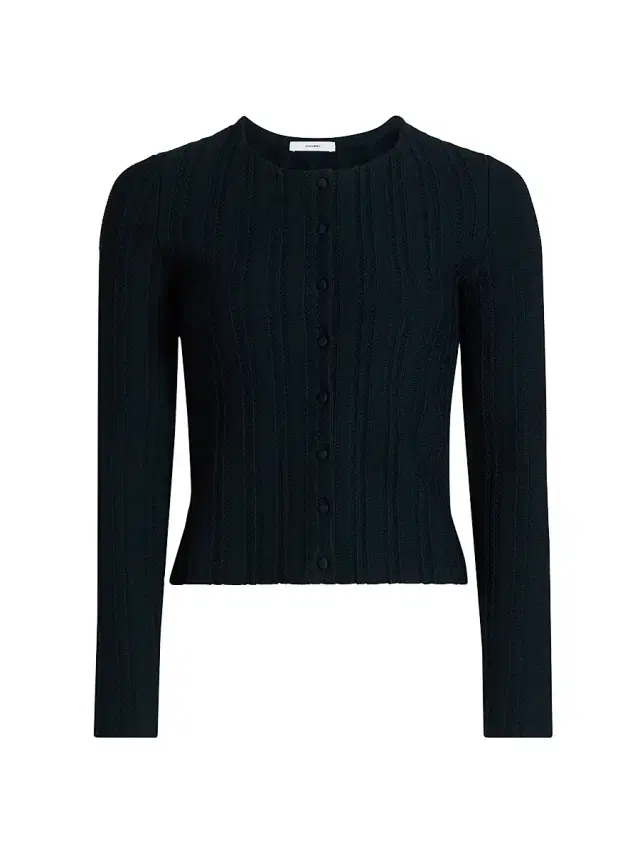 Adam Lippes Women's Faye Jacquard Cardigan - Navy