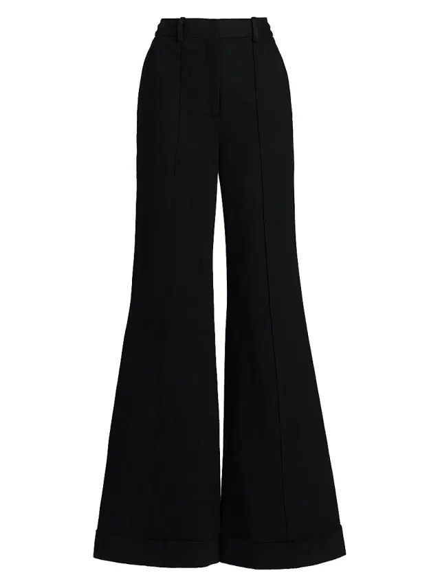 Women's Deeda Cotton Wide-Leg Pants - Black