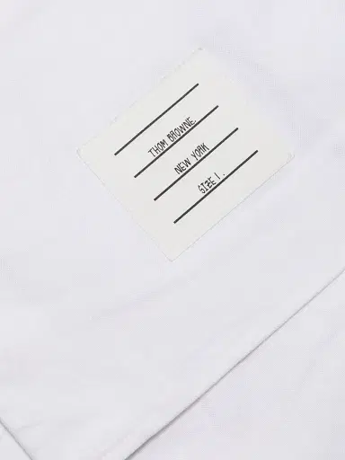 Thom Browne Men's Four-Bar Cotton Oxford Shirt - White | Thumbnail 7 Thom Browne Men's Four-Bar Cotton Oxford Shirt - White | Thumbnail 7