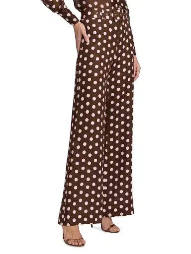 Cara Cara Women's Mayflower Polka Dot Linen Pants - Joelle Dot Brown - Size 12 | Thumbnail 4