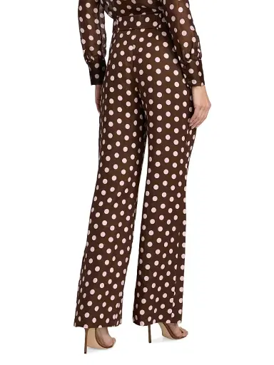 Cara Cara Women's Mayflower Polka Dot Linen Pants - Joelle Dot Brown - Size 12 | Thumbnail 5