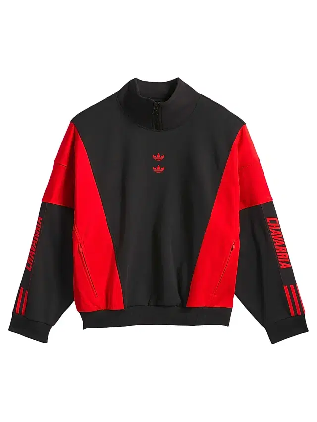 Men's  x Willy Chavarria Watsonville Quarter-Zip Pullover - Black Red