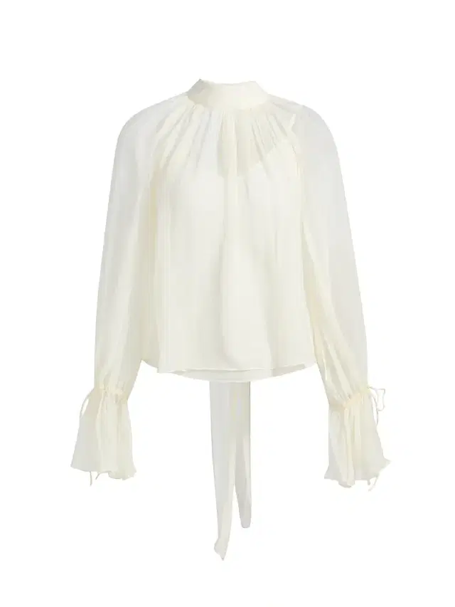 Staud Women's Roux Sheer Shirred Blouse -