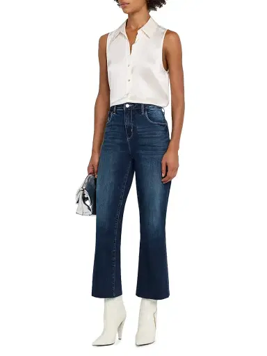 L'Agence Women's Kendra High-Rise Crop Flare Jeans - Columbia - Size 26 | Thumbnail 2