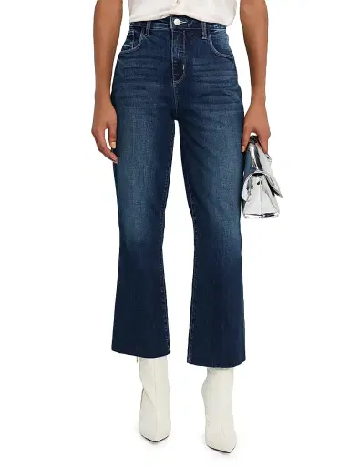 L'Agence Women's Kendra High-Rise Crop Flare Jeans - Columbia - Size 26 | Thumbnail 3