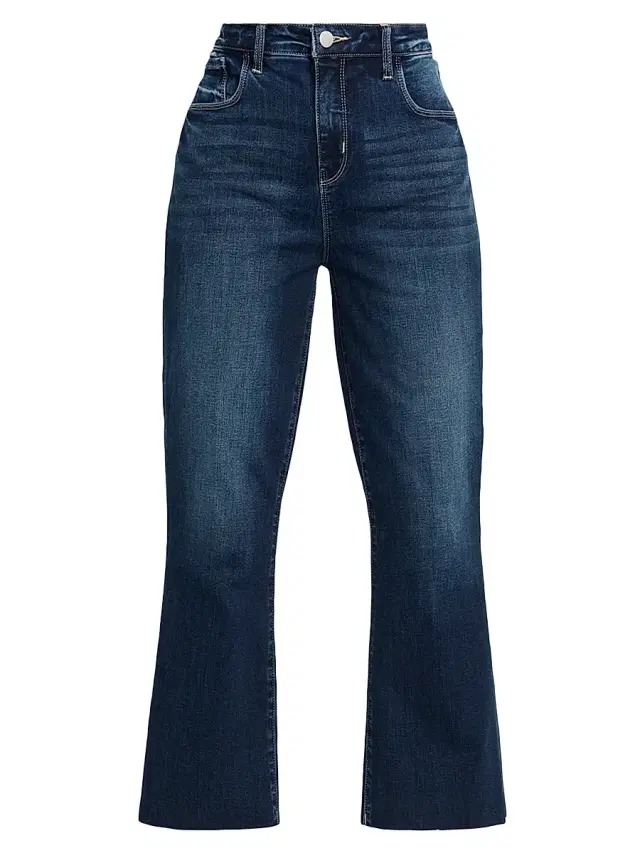 L'AGENCE Women's Kendra High-Rise Crop Flare Jeans - Columbia