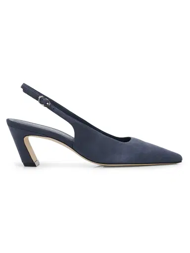 Stuart Weitzman Women's Stassi 50MM Suede Slingback Pumps | Thumbnail 1 Stuart Weitzman Women's Stassi 50MM Suede Slingback Pumps | Thumbnail 1