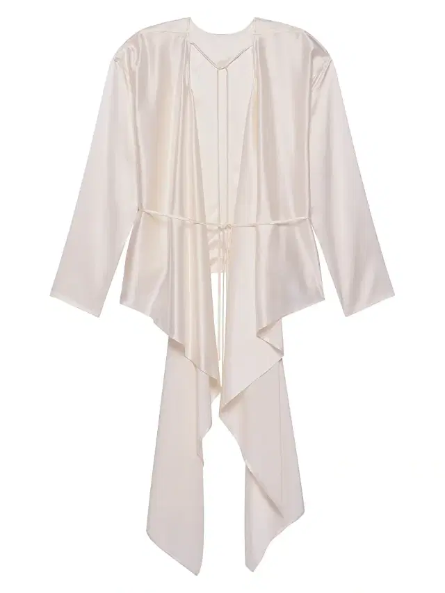 Women's Scarf-Drape Silk Top -