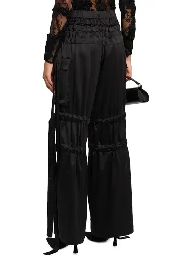 Aknvas Women's Odin Satin Cargo Trousers - Black - Size 12 | Thumbnail 4 Aknvas Women's Odin Satin Cargo Trousers - Black - Size 12 | Thumbnail 4