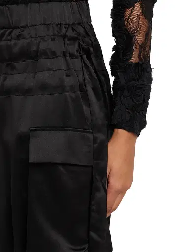 Aknvas Women's Odin Satin Cargo Trousers - Black - Size 12 | Thumbnail 5 Aknvas Women's Odin Satin Cargo Trousers - Black - Size 12 | Thumbnail 5
