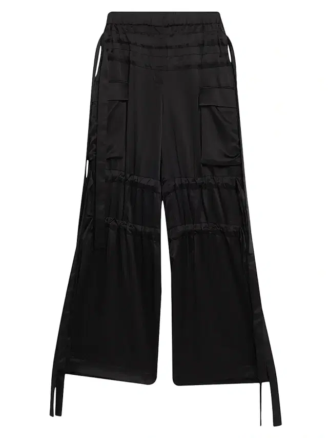 AKNVAS Women's Odin Satin Cargo Trousers - Black