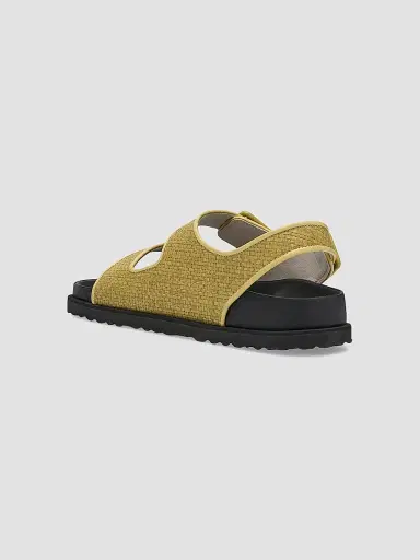Birkenstock Women's Milano Dual-Buckle Raffia Slingback Sandals - Olive - Size 7 | Thumbnail 4 Birkenstock Women's Milano Dual-Buckle Raffia Slingback Sandals - Olive - Size 7 | Thumbnail 4