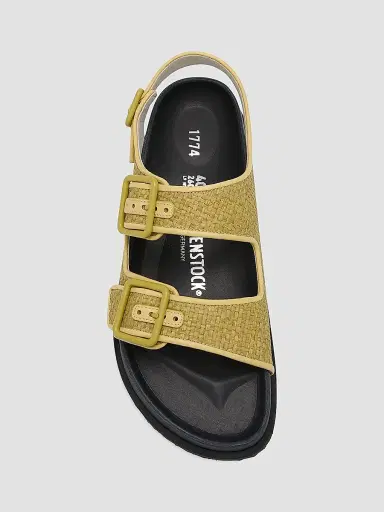 Birkenstock Women's Milano Dual-Buckle Raffia Slingback Sandals - Olive - Size 7 | Thumbnail 5 Birkenstock Women's Milano Dual-Buckle Raffia Slingback Sandals - Olive - Size 7 | Thumbnail 5