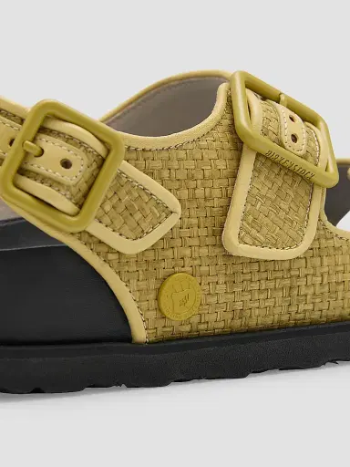 Birkenstock Women's Milano Dual-Buckle Raffia Slingback Sandals - Olive - Size 7 | Thumbnail 6 Birkenstock Women's Milano Dual-Buckle Raffia Slingback Sandals - Olive - Size 7 | Thumbnail 6