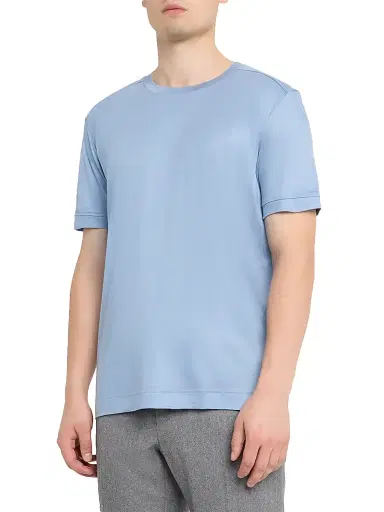 Zimmerli Men's Lyocell Crewneck T-Shirt | Thumbnail 3