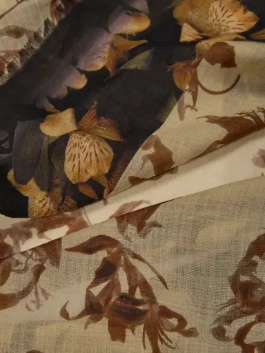 Dries Van Noten Men's Printed Wool Scarf - Beige | Thumbnail 4 Dries Van Noten Men's Printed Wool Scarf - Beige | Thumbnail 4