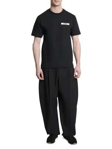 Jacquemus Men's Grosgrain Logo Cotton T-Shirt | Thumbnail 2 Jacquemus Men's Grosgrain Logo Cotton T-Shirt | Thumbnail 2