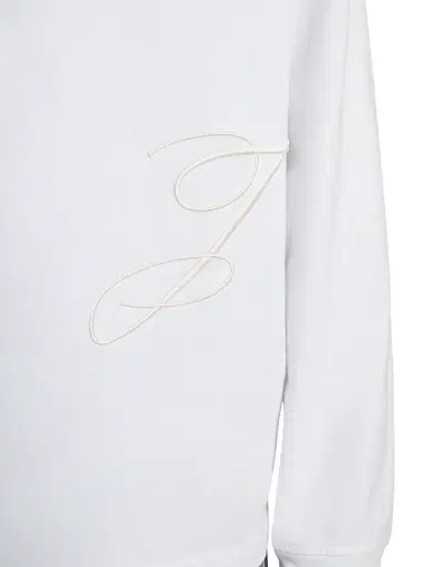 Jacquemus Men's J-Embroidered Long-Sleeve T-Shirt - White - Size Small | Thumbnail 5 Jacquemus Men's J-Embroidered Long-Sleeve T-Shirt - White - Size Small | Thumbnail 5