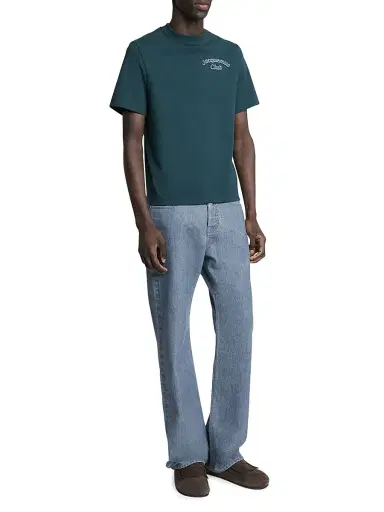 Jacquemus Men's Club Logo Cotton Crewneck T-Shirt - Green | Thumbnail 2