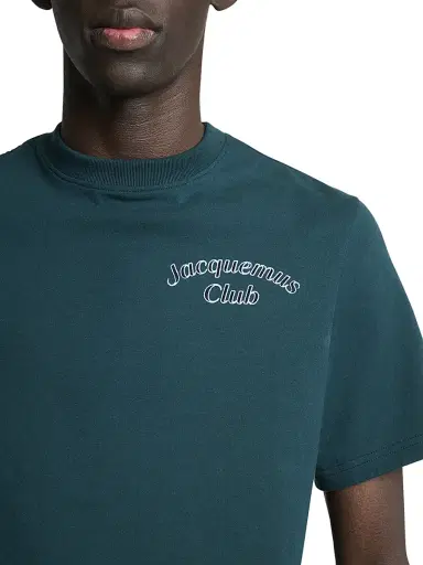Jacquemus Men's Club Logo Cotton Crewneck T-Shirt - Green | Thumbnail 5