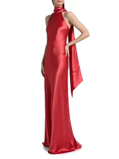Talbot Runhof Women's Paneled Satin Gown - Siena | Thumbnail 4 Talbot Runhof Women's Paneled Satin Gown - Siena | Thumbnail 4