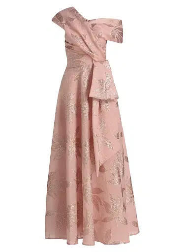 Talbot Runhof Women's Metallic Jacquard Gown - Marble - Size 4 | Thumbnail 1
