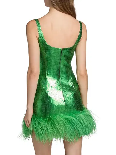 16Arlington Women's Sior Feather-Trimmed Sequined Minidress - Giada | Thumbnail 5 16Arlington Women's Sior Feather-Trimmed Sequined Minidress - Giada | Thumbnail 5