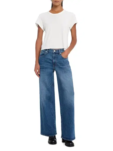 SLVRLAKE Women's Selena Mid-Rise Stretch Wide-Leg Jeans - Santa Ynez | Thumbnail 2 SLVRLAKE Women's Selena Mid-Rise Stretch Wide-Leg Jeans - Santa Ynez | Thumbnail 2