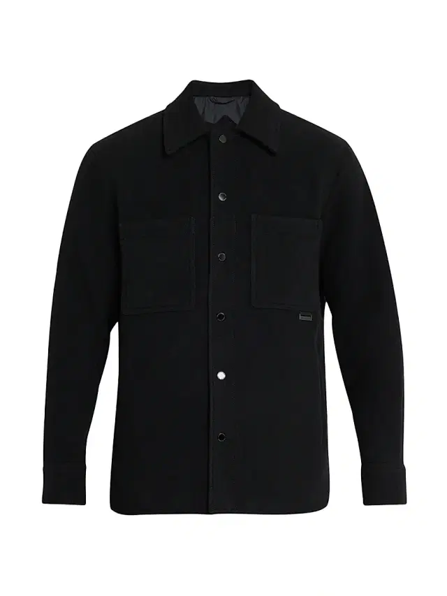 Men's Atkinson Wool-Blend Shirt Jacket - Black Men's Atkinson Wool-Blend Shirt Jacket - Black