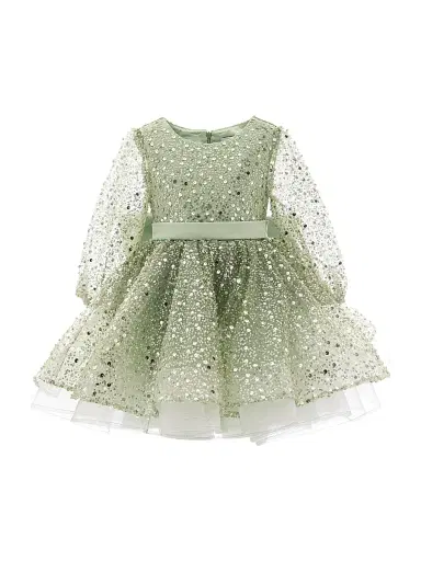 Tulleen Little Girl's & Girl's Pradera Dress - Green | Thumbnail 1