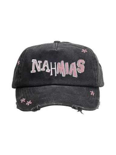 Nahmias Men's Logo Distressed Baseball Cap - Black | Thumbnail 1 Nahmias Men's Logo Distressed Baseball Cap - Black | Thumbnail 1