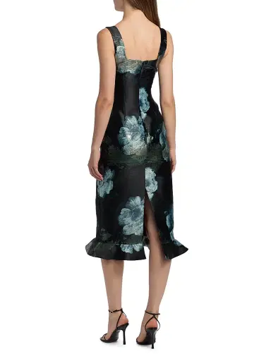 Markarian Women's Tabitha Metallic Floral Brocade Midi-Dress | Thumbnail 5 Markarian Women's Tabitha Metallic Floral Brocade Midi-Dress | Thumbnail 5