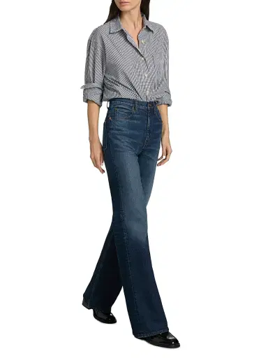 Jamie Haller Women's The Weekend Cotton Shirt - Black Stripe | Thumbnail 2