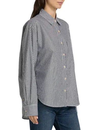 Jamie Haller Women's The Weekend Cotton Shirt - Black Stripe | Thumbnail 4