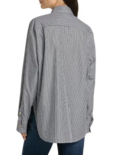 Jamie Haller Women's The Weekend Cotton Shirt - Black Stripe | Thumbnail 5