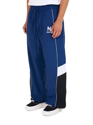 Nahmias Men's Colorblocked Warm Up Pants - Cobalt Blue Nylon - Size XS | Thumbnail 2 Nahmias Men's Colorblocked Warm Up Pants - Cobalt Blue Nylon - Size XS | Thumbnail 2