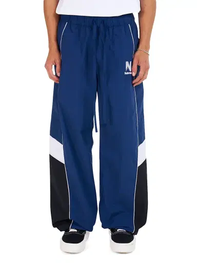 Nahmias Men's Colorblocked Warm Up Pants - Cobalt Blue Nylon - Size XS | Thumbnail 1 Nahmias Men's Colorblocked Warm Up Pants - Cobalt Blue Nylon - Size XS | Thumbnail 1