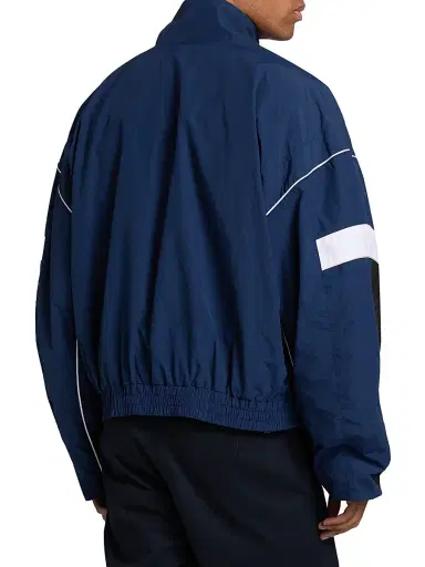Nahmias Men's Warm Up Jacket - Cobalt Blue Nylon - Size XL | Thumbnail 5
