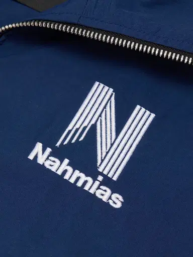 Nahmias Men's Warm Up Jacket - Cobalt Blue Nylon - Size XL | Thumbnail 7