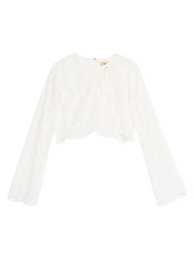 JBQ Women's Karli Lace Long-Sleeve Cotton Top - Off White
