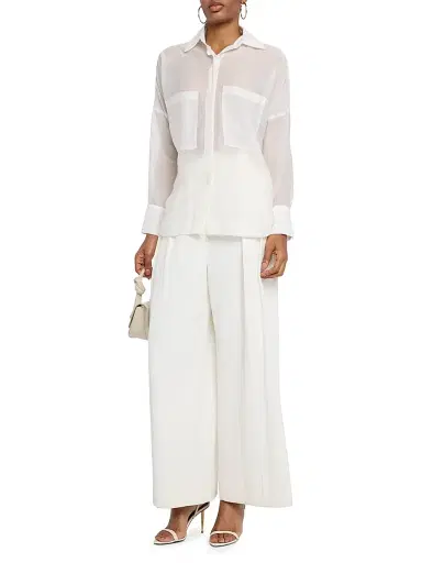 JBQ Women's Cassius Sheer Spread Collar Shirt | Thumbnail 2 JBQ Women's Cassius Sheer Spread Collar Shirt | Thumbnail 2