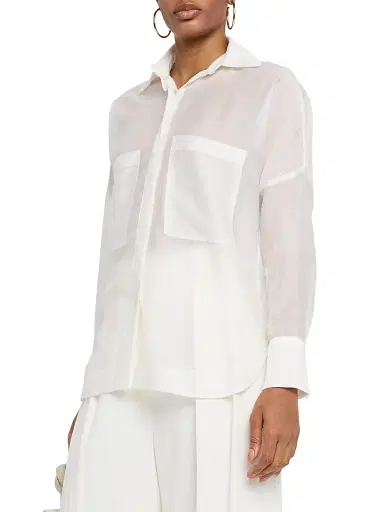 JBQ Women's Cassius Sheer Spread Collar Shirt | Thumbnail 3 JBQ Women's Cassius Sheer Spread Collar Shirt | Thumbnail 3