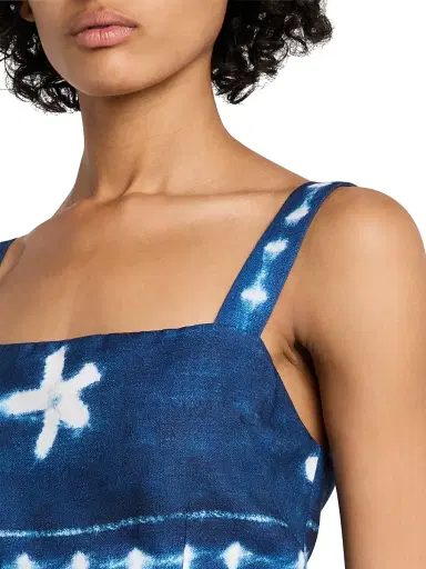 JBQ Women's Natasha Tie-Dye Linen Midi-Dress - Blue Multi - Size XL | Thumbnail 5 JBQ Women's Natasha Tie-Dye Linen Midi-Dress - Blue Multi - Size XL | Thumbnail 5